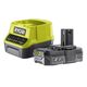 Ryobi Набір акумулятора та зарядного пристрою ONE+ RC18120-120 18В 1х2А·год ЗП 2А, фото , изображение 2 | SNABZHENIE.com.ua Ryobi Набір акумулятора та зарядного пристрою ONE+ RC18120-120 18В 1х2А·год ЗП 2А, фото , изображение 2 | SNABZHENIE.com.ua