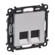 Legrand двойная RJ45 Кат.5е UTP Алюминий, Valena LIFE, фото , изображение 2 | SNABZHENIE.com.ua Legrand двойная RJ45 Кат.5е UTP Алюминий, Valena LIFE, фото , изображение 2 | SNABZHENIE.com.ua