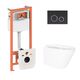 Готовое решение Qtap для ванной комнаты: подвесной унитаз Swan Ultra Quiet 520×360×320 + комплект инсталляции Nest 4 в 1 (круглая клавиша Black mat), фото  | SNABZHENIE.com.ua Готовое решение Qtap для ванной комнаты: подвесной унитаз Swan Ultra Quiet 520×360×320 + комплект инсталляции Nest 4 в 1 (круглая клавиша Black mat), фото  | SNABZHENIE.com.ua