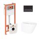 Готовое решение Qtap для ванной комнаты: подвесной унитаз Swan Ultra Quiet 520×360×320 + комплект инсталляции Nest 4 в 1 (линейная клавиша Black mat), фото  | SNABZHENIE.com.ua Готовое решение Qtap для ванной комнаты: подвесной унитаз Swan Ultra Quiet 520×360×320 + комплект инсталляции Nest 4 в 1 (линейная клавиша Black mat), фото  | SNABZHENIE.com.ua