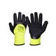 Перчатки акриловые утепленные MASTERTOOL с морщинистым латексным покрытием ¾ 11" 12 пар неоново-черные, фото  | SNABZHENIE.com.ua