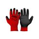 Перчатки трикотажные бесшовные MASTERTOOL нитриловое покрытие ладони 10" красно-черные 83-0401, фото  | SNABZHENIE.com.ua
