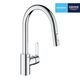 Набор Grohe QuickFix Get UA31484QF7: смеситель для кухни Get 31484001 с дозатором Authentic 40537000, фото , зображення 3 | SNABZHENIE.com.ua