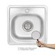 Кухонная мойка Brinex 3838 0,6 мм Satin (BRIN3835SAT06), фото , изображение 3 | SNABZHENIE.com.ua Кухонная мойка Brinex 3838 0,6 мм Satin (BRIN3835SAT06), фото , изображение 3 | SNABZHENIE.com.ua