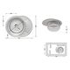 Кухонная мойка Brinex 5745 0,8 мм Micro Decor (BRIN5745MDEC0), фото , изображение 2 | SNABZHENIE.com.ua Кухонная мойка Brinex 5745 0,8 мм Micro Decor (BRIN5745MDEC0), фото , изображение 2 | SNABZHENIE.com.ua