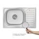 Кухонная мойка Brinex 6642 0,8 мм Satin (BRIN6642SAT08), фото , зображення 3 | SNABZHENIE.com.ua Кухонная мойка Brinex 6642 0,8 мм Satin (BRIN6642SAT08), фото , зображення 3 | SNABZHENIE.com.ua