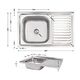 Кухонная мойка Brinex 5080-L 0,8 мм Satin (BRIN5080LSAT06), фото , зображення 2 | SNABZHENIE.com.ua Кухонная мойка Brinex 5080-L 0,8 мм Satin (BRIN5080LSAT06), фото , зображення 2 | SNABZHENIE.com.ua