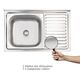 Кухонная мойка Brinex 5080-L 0,8 мм Satin (BRIN5080LSAT06), фото , зображення 3 | SNABZHENIE.com.ua Кухонная мойка Brinex 5080-L 0,8 мм Satin (BRIN5080LSAT06), фото , зображення 3 | SNABZHENIE.com.ua