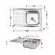 Кухонная мойка Brinex 5080-R 0,8 мм Satin (BRIN5080RSAT06), фото , зображення 2 | SNABZHENIE.com.ua Кухонная мойка Brinex 5080-R 0,8 мм Satin (BRIN5080RSAT06), фото , зображення 2 | SNABZHENIE.com.ua