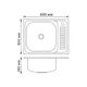 Кухонная мойка Brinex 6050-L 0,6 мм Satin (BRIN6050LSAT06), фото , зображення 2 | SNABZHENIE.com.ua Кухонная мойка Brinex 6050-L 0,6 мм Satin (BRIN6050LSAT06), фото , зображення 2 | SNABZHENIE.com.ua