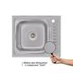 Кухонная мойка Brinex 6050-L 0,6 мм Satin (BRIN6050LSAT06), фото , зображення 3 | SNABZHENIE.com.ua Кухонная мойка Brinex 6050-L 0,6 мм Satin (BRIN6050LSAT06), фото , зображення 3 | SNABZHENIE.com.ua