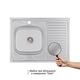 Кухонная мойка Brinex 6080-L 0,6 мм Satin (BRIN6080LSAT06), фото , зображення 2 | SNABZHENIE.com.ua Кухонная мойка Brinex 6080-L 0,6 мм Satin (BRIN6080LSAT06), фото , зображення 2 | SNABZHENIE.com.ua