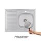 Кухонная мойка Brinex 6080-R 0,6 мм Satin (BRIN6080RSAT06), фото , зображення 2 | SNABZHENIE.com.ua Кухонная мойка Brinex 6080-R 0,6 мм Satin (BRIN6080RSAT06), фото , зображення 2 | SNABZHENIE.com.ua