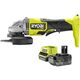 Шліфмашина кутова акумуляторна Ryobi ONE+ НР RAG18X-1C40S 125мм 18В 1х4А·год 9200об·хв 2.1кг сумка, фото , зображення 2 | SNABZHENIE.com.ua Шліфмашина кутова акумуляторна Ryobi ONE+ НР RAG18X-1C40S 125мм 18В 1х4А·год 9200об·хв 2.1кг сумка, фото , зображення 2 | SNABZHENIE.com.ua