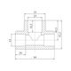 Тройник PPR Blue Ocean 63х25х63 редукционный, фото , зображення 2 | SNABZHENIE.com.ua Тройник PPR Blue Ocean 63х25х63 редукционный, фото , зображення 2 | SNABZHENIE.com.ua