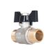 Кран шаровой SD Plus 1/2" НН для воды (бабочка) SD606W15, фото , изображение 3 | SNABZHENIE.com.ua Кран шаровой SD Plus 1/2" НН для воды (бабочка) SD606W15, фото , изображение 3 | SNABZHENIE.com.ua