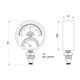 Термоманометр SD Plus 80 мм 1/2", нижнее подключение SD1724B, фото , изображение 2 | SNABZHENIE.com.ua Термоманометр SD Plus 80 мм 1/2", нижнее подключение SD1724B, фото , изображение 2 | SNABZHENIE.com.ua