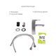 Акционный набор: Lidz Kubis 001F Смеситель для раковины (k35) Nickel + Lidz Kubis 1120 Душевая стойка универсальная на два потребителя Nickel, фото , изображение 6 | SNABZHENIE.com.ua Акционный набор: Lidz Kubis 001F Смеситель для раковины (k35) Nickel + Lidz Kubis 1120 Душевая стойка универсальная на два потребителя Nickel, фото , изображение 6 | SNABZHENIE.com.ua