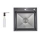 Lidz Handmade H5050HB Мойка для кухни интегрированная Decor Black PVD Honeycomb 2,5/0,5 мм LDH5050BDECPVD48369, фото  | SNABZHENIE.com.ua Lidz Handmade H5050HB Мойка для кухни интегрированная Decor Black PVD Honeycomb 2,5/0,5 мм LDH5050BDECPVD48369, фото  | SNABZHENIE.com.ua