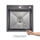 Lidz Handmade H5050HB Мойка для кухни интегрированная Decor Black PVD Honeycomb 2,5/0,5 мм LDH5050BDECPVD48369, фото , зображення 3 | SNABZHENIE.com.ua Lidz Handmade H5050HB Мойка для кухни интегрированная Decor Black PVD Honeycomb 2,5/0,5 мм LDH5050BDECPVD48369, фото , зображення 3 | SNABZHENIE.com.ua