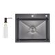 Lidz Handmade H6050HB Мойка для кухни интегрированная Decor Black PVD Honeycomb 2,5/0,5 мм LDH6050BDECPVD48371, фото  | SNABZHENIE.com.ua Lidz Handmade H6050HB Мойка для кухни интегрированная Decor Black PVD Honeycomb 2,5/0,5 мм LDH6050BDECPVD48371, фото  | SNABZHENIE.com.ua