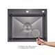Lidz Handmade H6050HB Мойка для кухни интегрированная Decor Black PVD Honeycomb 2,5/0,5 мм LDH6050BDECPVD48371, фото , изображение 3 | SNABZHENIE.com.ua Lidz Handmade H6050HB Мойка для кухни интегрированная Decor Black PVD Honeycomb 2,5/0,5 мм LDH6050BDECPVD48371, фото , изображение 3 | SNABZHENIE.com.ua