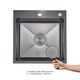Комплект Lidz Handmade H5050HB Мойка для кухни интегрированная Decor Black PVD Honeycomb в комплекте с дозатором+ Lidz K01G Корзина для кухонной мойки, фото , изображение 4 | SNABZHENIE.com.ua Комплект Lidz Handmade H5050HB Мойка для кухни интегрированная Decor Black PVD Honeycomb в комплекте с дозатором+ Lidz K01G Корзина для кухонной мойки, фото , изображение 4 | SNABZHENIE.com.ua