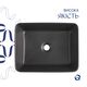 Раковина накладная Qtap Tern 480x370x135 мм, Anthracite, прямоугольная, с донным клапаном QT17116069AN, фото , изображение 4 | SNABZHENIE.com.ua Раковина накладная Qtap Tern 480x370x135 мм, Anthracite, прямоугольная, с донным клапаном QT17116069AN, фото , изображение 4 | SNABZHENIE.com.ua