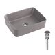 Раковина накладная Qtap Tern 480x370x135 мм, Stone grey, прямоугольная, с донным клапаном QT17116069SG, фото  | SNABZHENIE.com.ua Раковина накладная Qtap Tern 480x370x135 мм, Stone grey, прямоугольная, с донным клапаном QT17116069SG, фото  | SNABZHENIE.com.ua