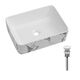 Раковина накладная Qtap Tern 480x370x135 мм, Marble, прямоугольная, с донным клапаном QT17116069MR, фото  | SNABZHENIE.com.ua Раковина накладная Qtap Tern 480x370x135 мм, Marble, прямоугольная, с донным клапаном QT17116069MR, фото  | SNABZHENIE.com.ua