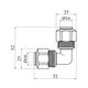 Коліно металопластикове Karro 16x16 KR-0630 нікельоване, фото , зображення 2 | SNABZHENIE.com.ua Коліно металопластикове Karro 16x16 KR-0630 нікельоване, фото , зображення 2 | SNABZHENIE.com.ua