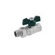 Кран-американка прямий STA LB 1/2 ВН PN40 зелена бабочка, нікельований, фото  | SNABZHENIE.com.ua Кран-американка прямий STA LB 1/2 ВН PN40 зелена бабочка, нікельований, фото  | SNABZHENIE.com.ua