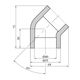 Колено 45° PPR GrandiTherm 40 мм, фото , изображение 2 | SNABZHENIE.com.ua Колено 45° PPR GrandiTherm 40 мм, фото , изображение 2 | SNABZHENIE.com.ua