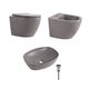 Qtap Комплект Robin Stone grey 3 в 1: унитаз подвесной Ultra Quiet  + биде подвесное + раковина накладная QTROBSG49158, фото  | SNABZHENIE.com.ua Qtap Комплект Robin Stone grey 3 в 1: унитаз подвесной Ultra Quiet  + биде подвесное + раковина накладная QTROBSG49158, фото  | SNABZHENIE.com.ua