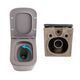 Qtap Комплект Tern Stone grey 3 в 1: унитаз подвесной Ultra Quiet  + биде подвесное + раковина накладная QTTERSG49162, фото , зображення 5 | SNABZHENIE.com.ua Qtap Комплект Tern Stone grey 3 в 1: унитаз подвесной Ultra Quiet  + биде подвесное + раковина накладная QTTERSG49162, фото , зображення 5 | SNABZHENIE.com.ua
