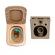 Qtap Комплект Tern Beige 3 в 1: унитаз подвесной Ultra Quiet  + биде подвесное + раковина накладная QTTERSB49163, фото , изображение 5 | SNABZHENIE.com.ua Qtap Комплект Tern Beige 3 в 1: унитаз подвесной Ultra Quiet  + биде подвесное + раковина накладная QTTERSB49163, фото , изображение 5 | SNABZHENIE.com.ua