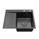 Кухонна мийка Kroner KRP Schwarze - 6350RHM PVD (3,0/1,0 мм), фото , зображення 3 | SNABZHENIE.com.ua Кухонна мийка Kroner KRP Schwarze - 6350RHM PVD (3,0/1,0 мм), фото , зображення 3 | SNABZHENIE.com.ua