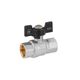 Кран шаровой WaGa 1/2" ВВ PN40 бабочка, никель, фото  | SNABZHENIE.com.ua Кран шаровой WaGa 1/2" ВВ PN40 бабочка, никель, фото  | SNABZHENIE.com.ua