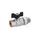 Кран-американка шаровой прямой WaGa 1 PN40, никель, бабочка, фото , изображение 3 | SNABZHENIE.com.ua Кран-американка шаровой прямой WaGa 1 PN40, никель, бабочка, фото , изображение 3 | SNABZHENIE.com.ua