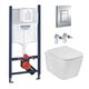 Комплект инсталляции GROHE и унитаза Kroner Eifel безободковый, фото  | SNABZHENIE.com.ua Комплект инсталляции GROHE и унитаза Kroner Eifel безободковый, фото  | SNABZHENIE.com.ua