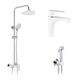 Набор 3 в 1 душевая система Kroner Armada-W063 + смеситель Armada-W010 + смеситель Bidet-C082, фото  | SNABZHENIE.com.ua Набор 3 в 1 душевая система Kroner Armada-W063 + смеситель Armada-W010 + смеситель Bidet-C082, фото  | SNABZHENIE.com.ua