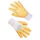 Ogrifox Перчатки хлопчатобумажные белые с желтым нитриловым покрытием 3/4 69475, фото  | SNABZHENIE.com.ua