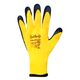 Перчатки хлопчатобумажные желтые с черным вспененным неполным Жёлто-чорныйным покрытием FLL 9103 "б, фото , изображение 2 | SNABZHENIE.com.ua