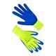 Перчатки синтетические салатовые с синим неполным вспененным латексным покрытием FLL 9416 "б", фото  | SNABZHENIE.com.ua