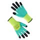 Перчатки синтетические салатовые с двойным вспененным латексным зелено-черным 3/4 покрытием "б", фото  | SNABZHENIE.com.ua