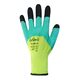 Перчатки синтетические салатовые с двойным вспененным латексным зелено-черным 3/4 покрытием "б", фото , изображение 3 | SNABZHENIE.com.ua