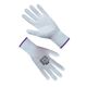 Перчатки синтетические белые с белым полиуретановым покрытием, фото  | SNABZHENIE.com.ua