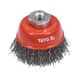 Щетка зачистная чашка из нержавеющей стали YATO 65 мм, М14, фото  | SNABZHENIE.com.ua