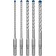 Набор ударных свердел BOSCH SDS plus-7X, 6/6/8/8/10 мм, 5 шт., фото , изображение 4 | SNABZHENIE.com.ua