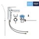 Набір змішувачів 3 в 1 для ванної кімнати Grohe QuickFix Get M-Size UA202701MQ, фото , зображення 5 | SNABZHENIE.com.ua